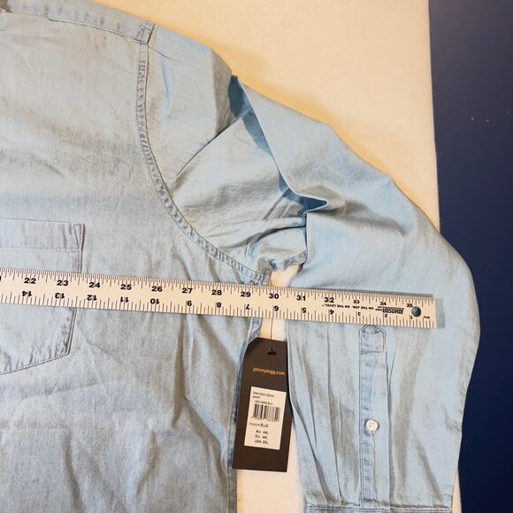 Johnny Bigg Grayson Denim Button Shirt Men 2XL New JB. Originals Weekend Comfort - Picture 9 of 11